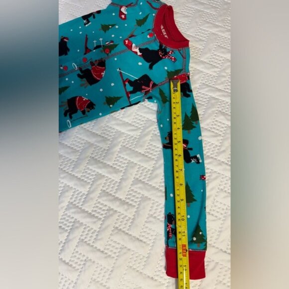 Little Blue House Kids Wild Winter 4T Size 4 Unisex Teal Skiing Footless Onesie - Picture 11 of 16